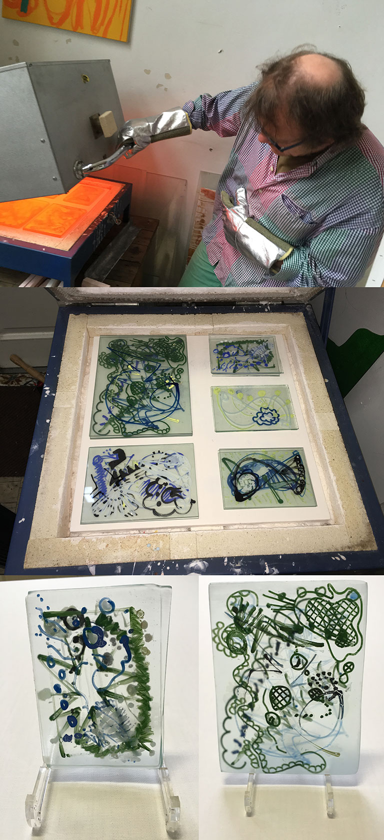Studio Jan Giliam glass fusion atelier januari 2016