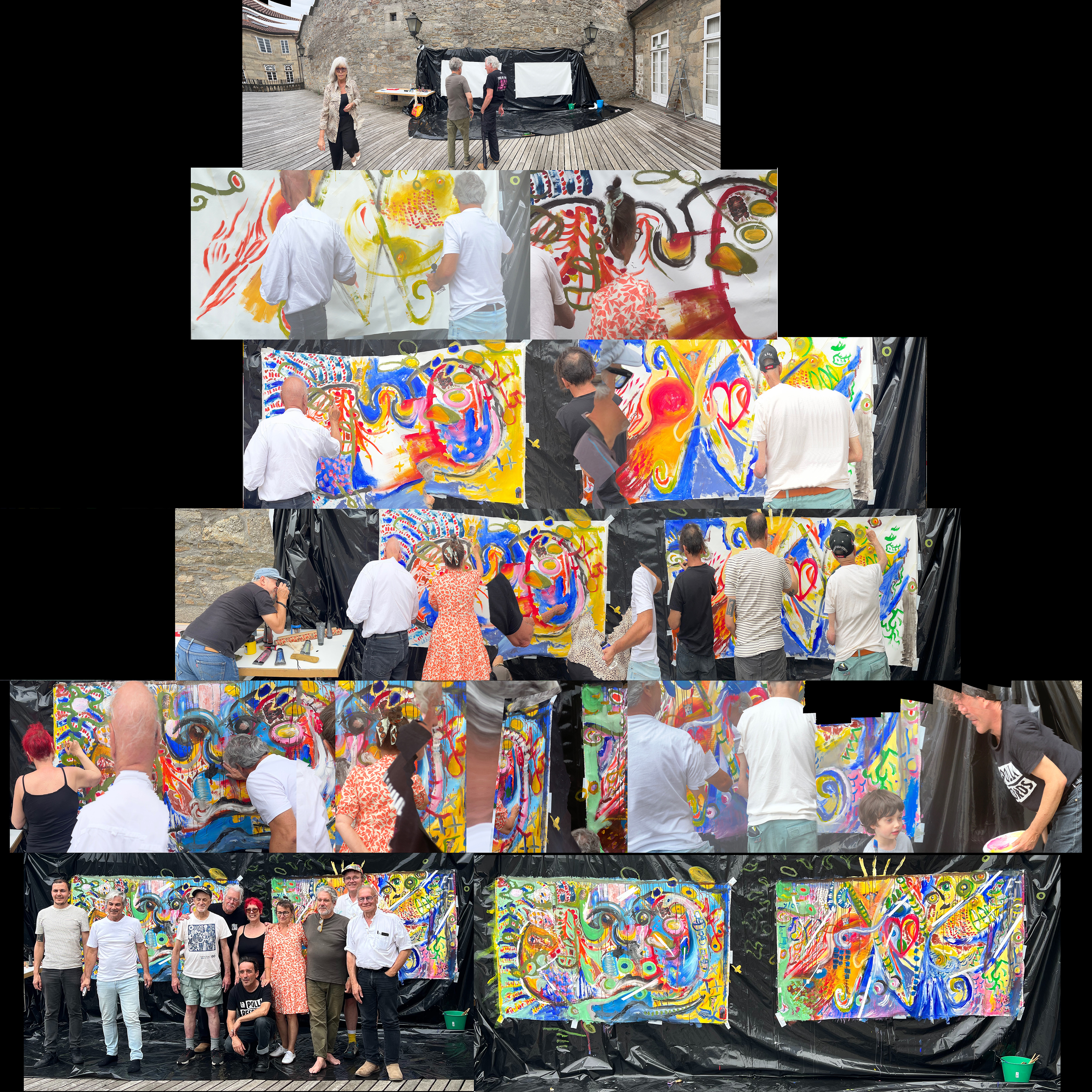 Collaborative painting Santiago de Compostela