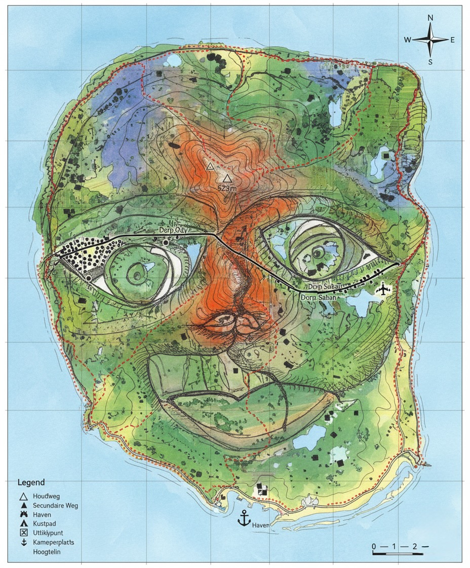 The work of Ody Saban redrawn as a map