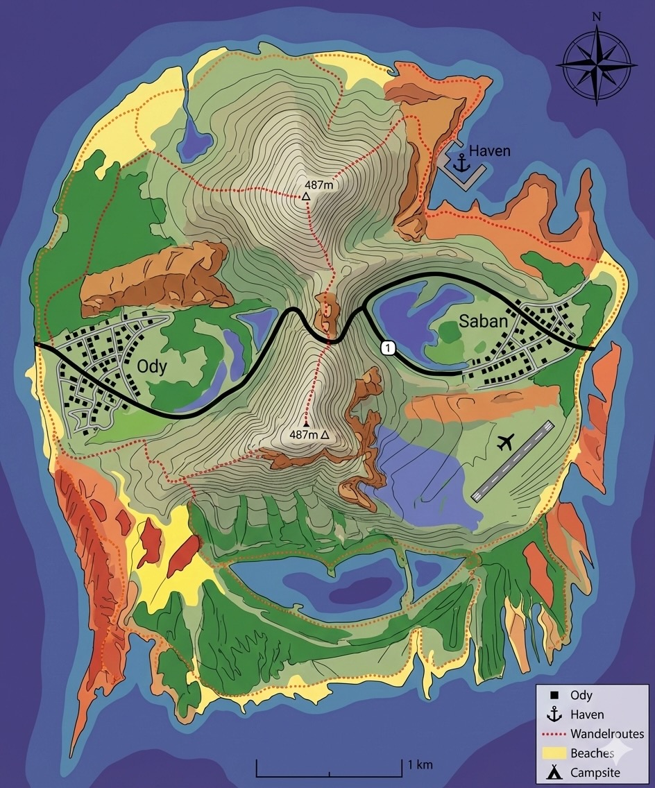 The work of Ody Saban redrawn as a map